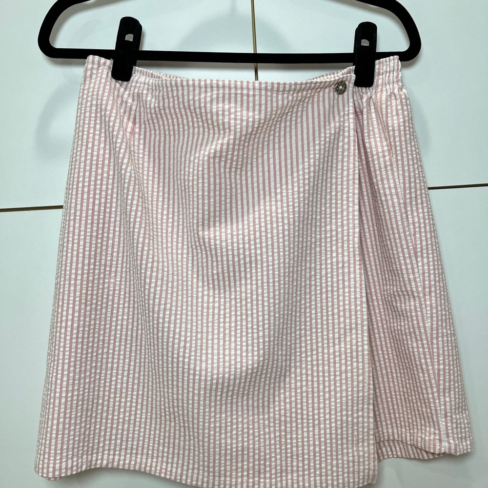 Pink Striped Women's Skort Vintage Denim & Co